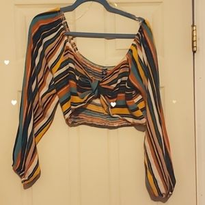 Windsor off the shoulder Crop Top